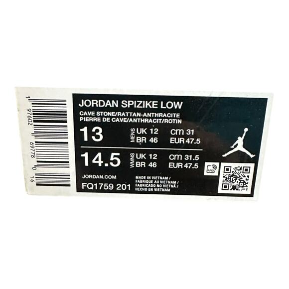 Nike Jordan Spizike Low Gray Mens Size 13 FQ1759-201 New Authentic - Picture 13 of 13